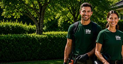 Lawn maintenance hero background mobile